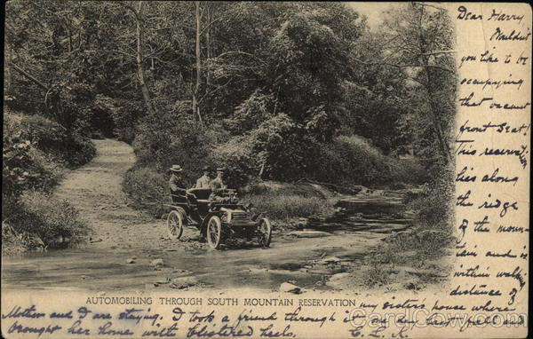 Automobiling Through South Mountain Reservation Millburn New Jersey