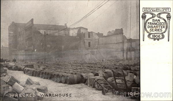Wrecked Warehouse after 1906 Disaster San Francisco California