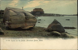 Rocks on the Beach Monument Beach, MA Postcard Postcard Postcard