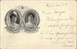 LOTM Mrs. Lillian M. Hollister, Supreme Commander and Miss Dina M. West, Supreme Record Keeper Postcard