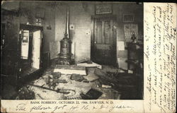 Bank Robbery, October 22, 1906 Postcard