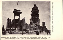 Ruins of San Francisco City Hall Postcard