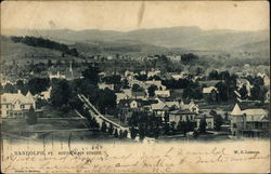 Bird's Eye View of South Main Street Postcard