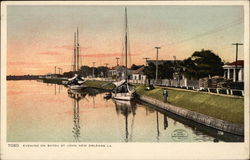 Evening on Bayou St. John New Orleans, LA Postcard Postcard Postcard