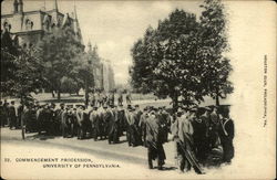 Commencement Procession, University of Pennsylvania Postcard