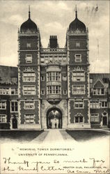 "Memorial Tower Dormitories", University of Pennsylvania Postcard