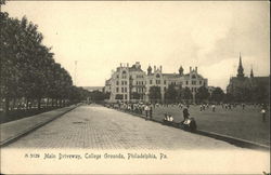 Main Driveway, College Grounds Philadelphia, PA Postcard Postcard Postcard