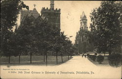 34th Street Entrance to University of Pennsylvania Postcard