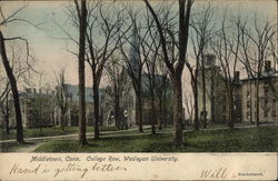 College Row, Wesleyan University Postcard