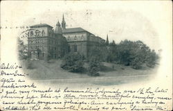 College Hall and Campus, Wellesley College Postcard