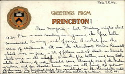 Greetings from Princeton University Postcard