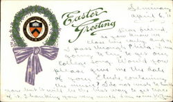 Easter Greetings, Princeton University seal New Jersey Postcard Postcard Postcard