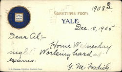 Greetings from Yale University Postcard