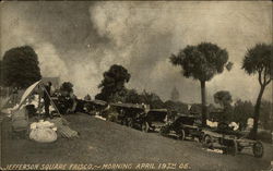 Jefferson Square - Morning April 19th, 1906 Postcard