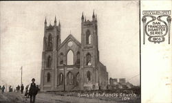 Ruins of St. Francis Church 1906 Postcard