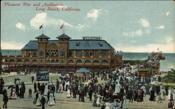 Pleasure Pier and Auditorium Long Beach California