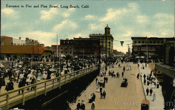 Entrance to Pier and Pine Street Long Beach California