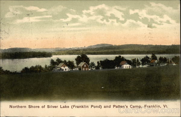 Northern Shore of Silver Lake (Franklin Pond) and Patten's Camp Vermont