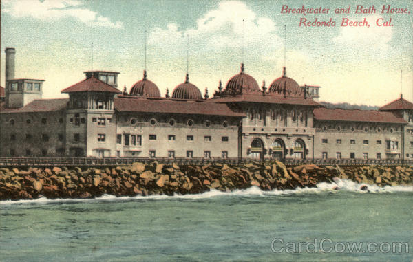 Breakwater and Bath House Redondo Beach California