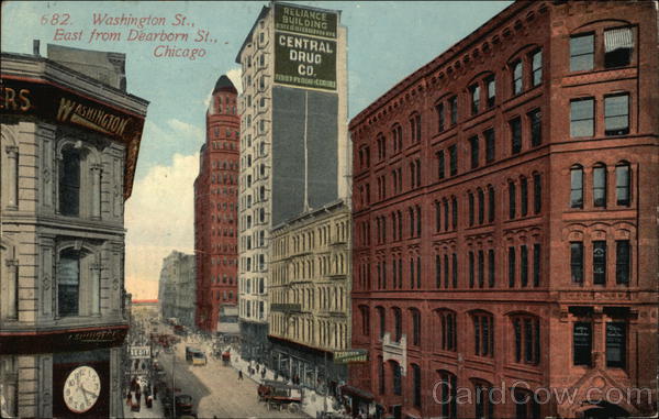 Washington St., East from Dearborn St. Chicago Illinois