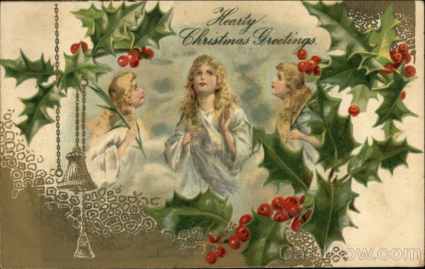 Hearty Christmas Greetings Angels