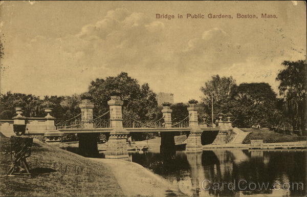 Bridge in Public Gardens Boston Massachusetts