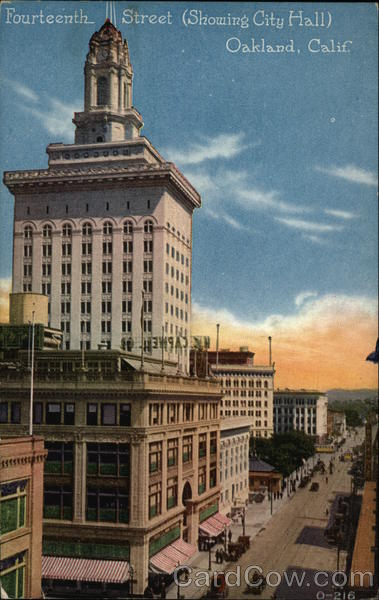 Fourteenth Street Showing City Hall Oakland California