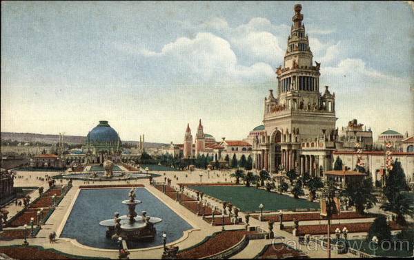 South Gardens from Festival Hall 1915 Panama-Pacific Exposition