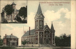 Catholic Academy Church and Parsonage Postcard