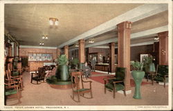 Foyer of the Crown Hotel Providence, RI Postcard Postcard Postcard