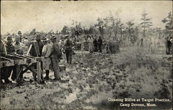 Cleaning Rifles at Target Practice Fort Devens, MA Postcard Postcard Postcard