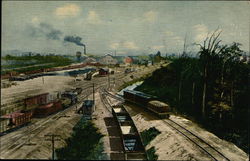 Railroad Yard Postcard