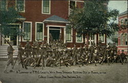 A Company of P.M.C. Cadets with Arms Stacked Resting Out of Ranks Postcard
