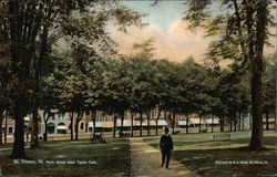 Main Street from Taylor Park St. Albans, VT Postcard Postcard Postcard