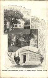 Residence and Mausoleum of the Late U. S. Senator Morrill Strafford, VT Postcard Postcard Postcard