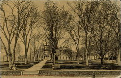 Edward Little High School and Park Postcard