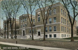 New High School Bangor, ME Postcard Postcard Postcard