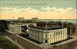 U. S. and Cumberland County Court Houses Postcard