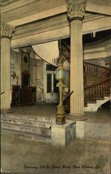 Stairway, Old St. Louis Hotel Postcard