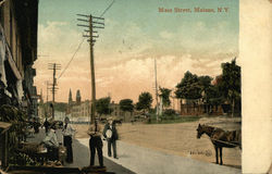 Main Street Malone, NY Postcard Postcard Postcard