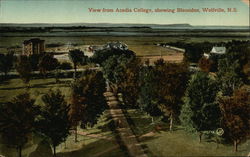 View from Acadia College showing Blomidon Postcard