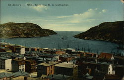 View from R.C. Cathedral St. Johns, NL Canada Newfoundland and Labrador Postcard Postcard Postcard