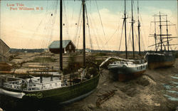 Low Tide and Boats Port Williams, NS Canada Nova Scotia Postcard Postcard Postcard