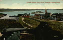 Harbour from Citadel showing George's Island Postcard