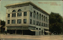 Western School of Commerce Stockton, CA Postcard Postcard Postcard