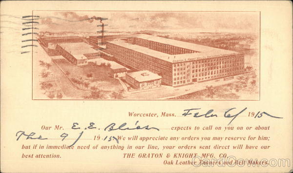 Grafton & Knight Mfg. Co. Worcester Massachusetts