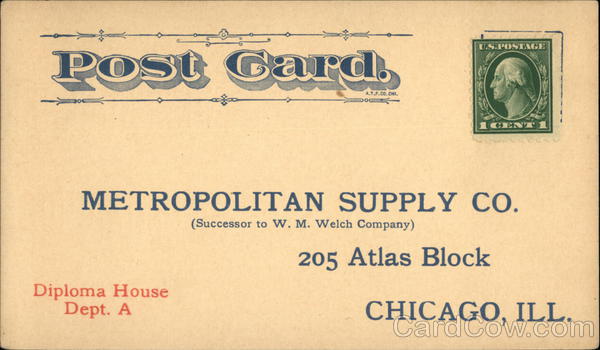 Metropolitan Supply Co. Chicago, Diploma House Advertising
