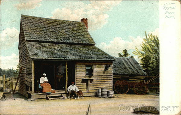 Typical Negro Home and Residents Black Americana