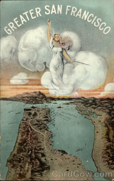 Cloud Angel Looking over Greater San Francisco California