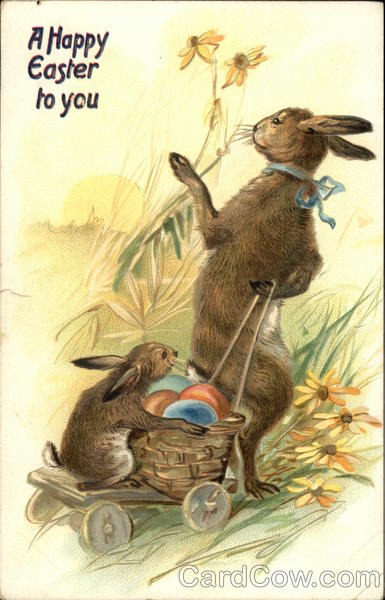 A Happy Easter to you With Bunnies